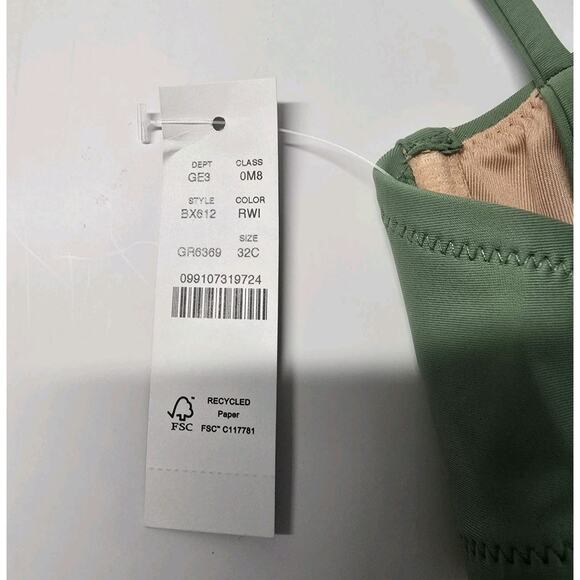 J.Crew Balconette Underwire Bikini Top Olive Green Swim Sze 32C NWT‎ BX612 - Picture 4 of 6